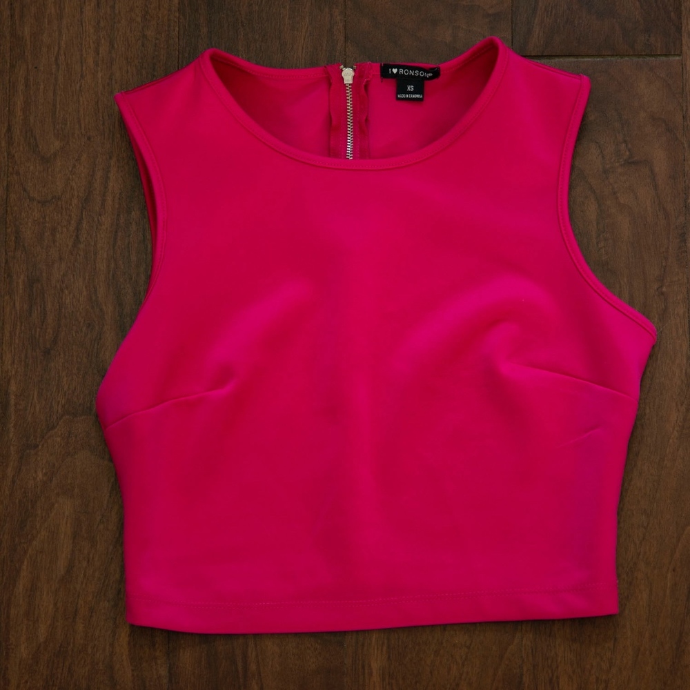 XS Hot Pink Crop Top